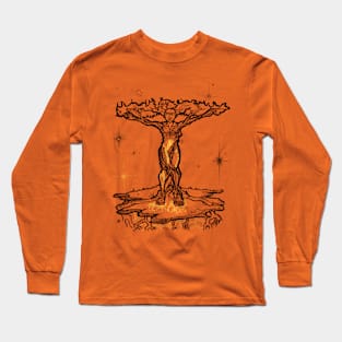 Male Tree of Life (Dark Lineart) Long Sleeve T-Shirt